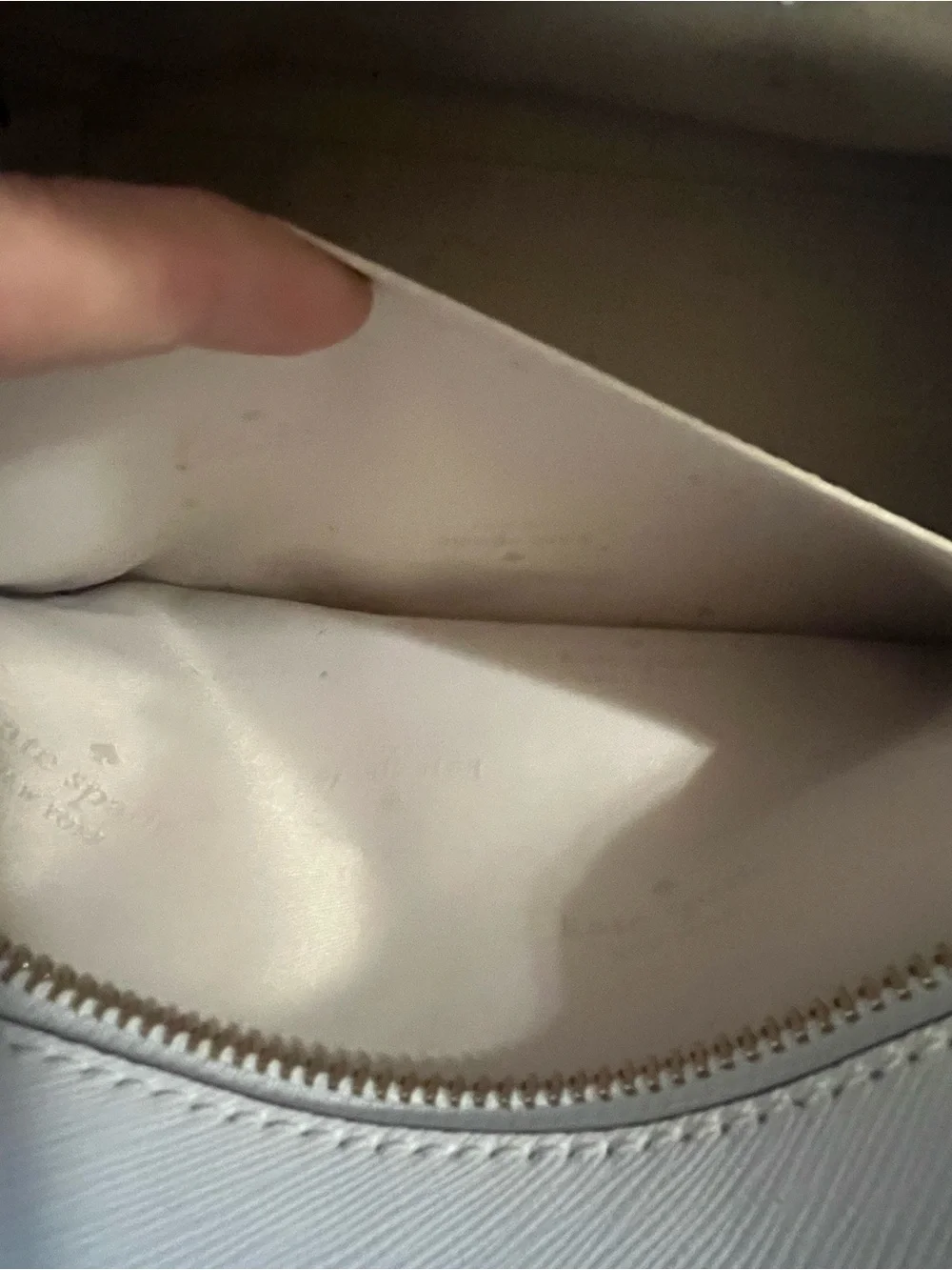 EUC Kate Spade Pale Lavender Saffiano Leather Structured Tote Bag